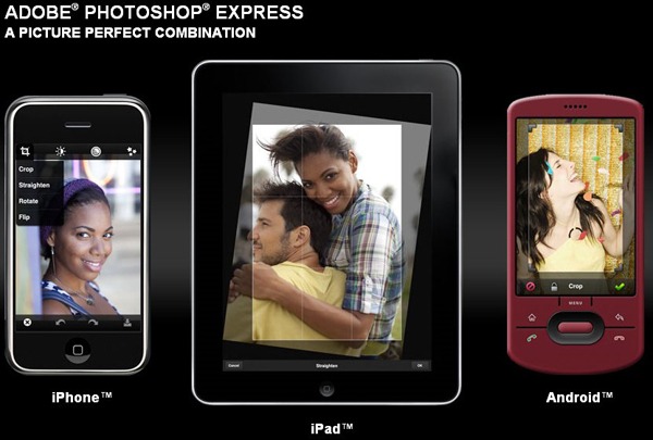 Photoshop Express, Photoshop llega a iPhone, iPad, iPod Touch y móviles Android