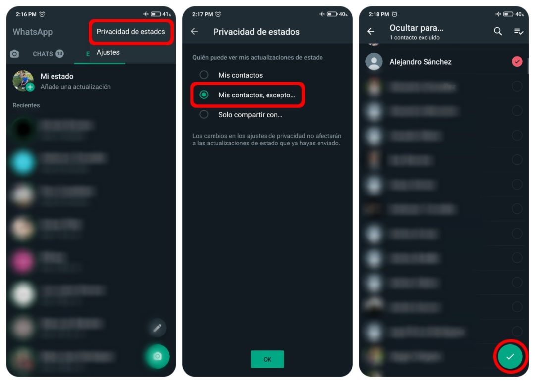Cómo Ocultar Los Estados De Whatsapp A Una Persona En Android 8318