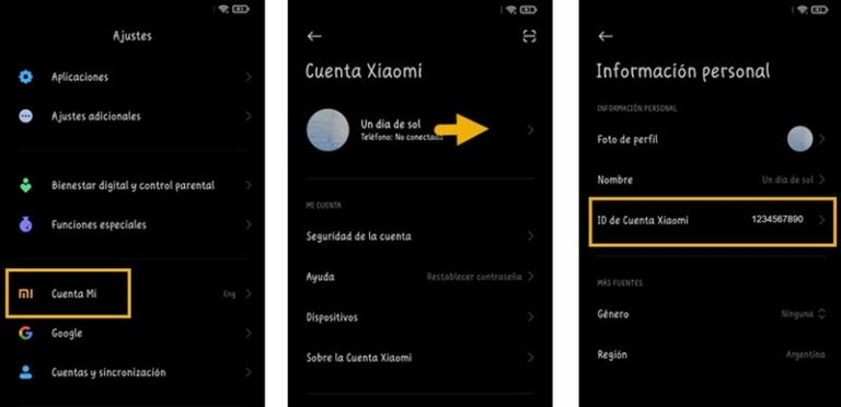 Cómo saber cuál es el ID de mi cuenta Mi de Xiaomi y POCO